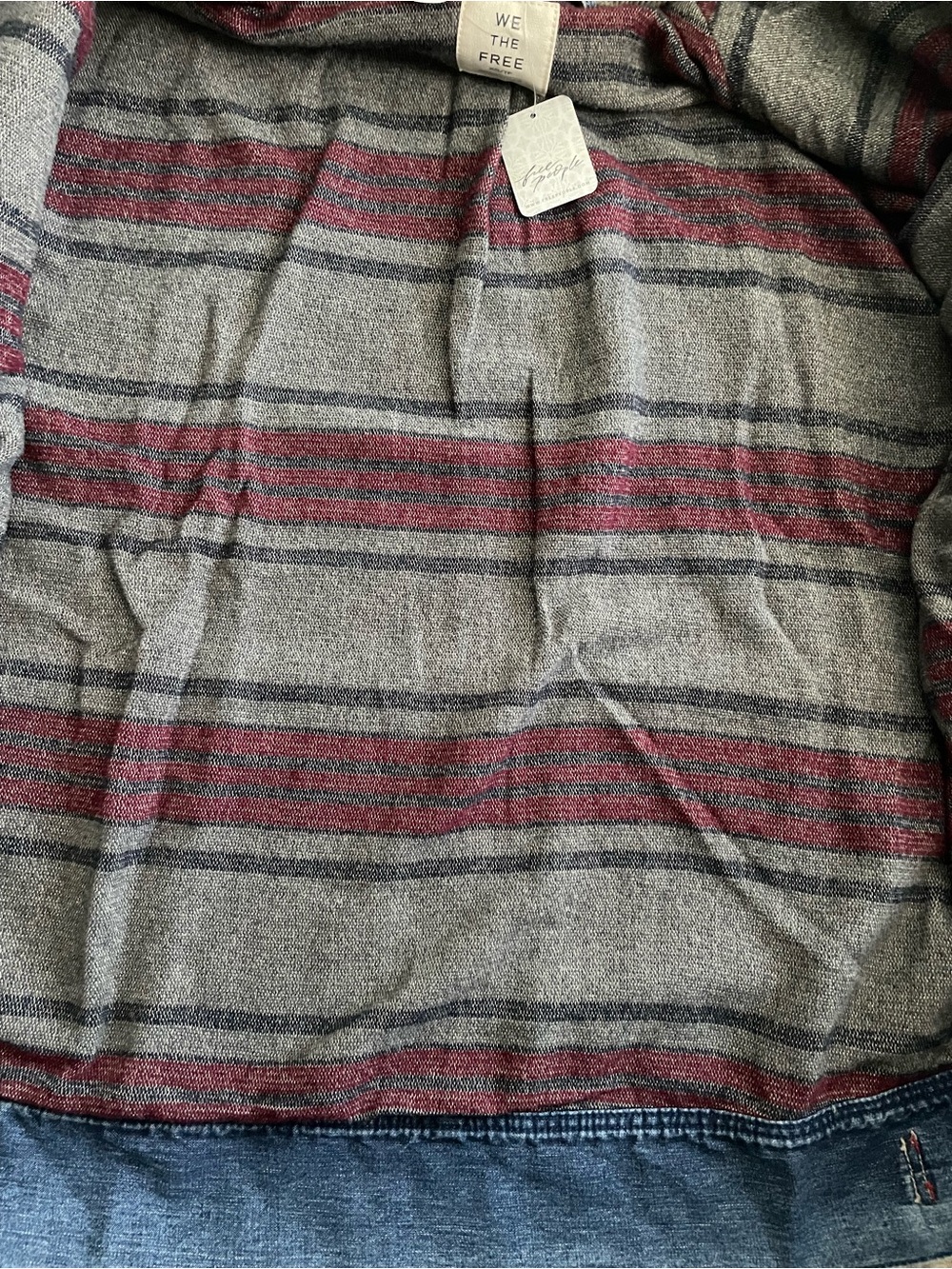 NWT WE THE FREE ($415) Sweet Talk Denim Barn Coat in Century Wash - Picture 10 of 13